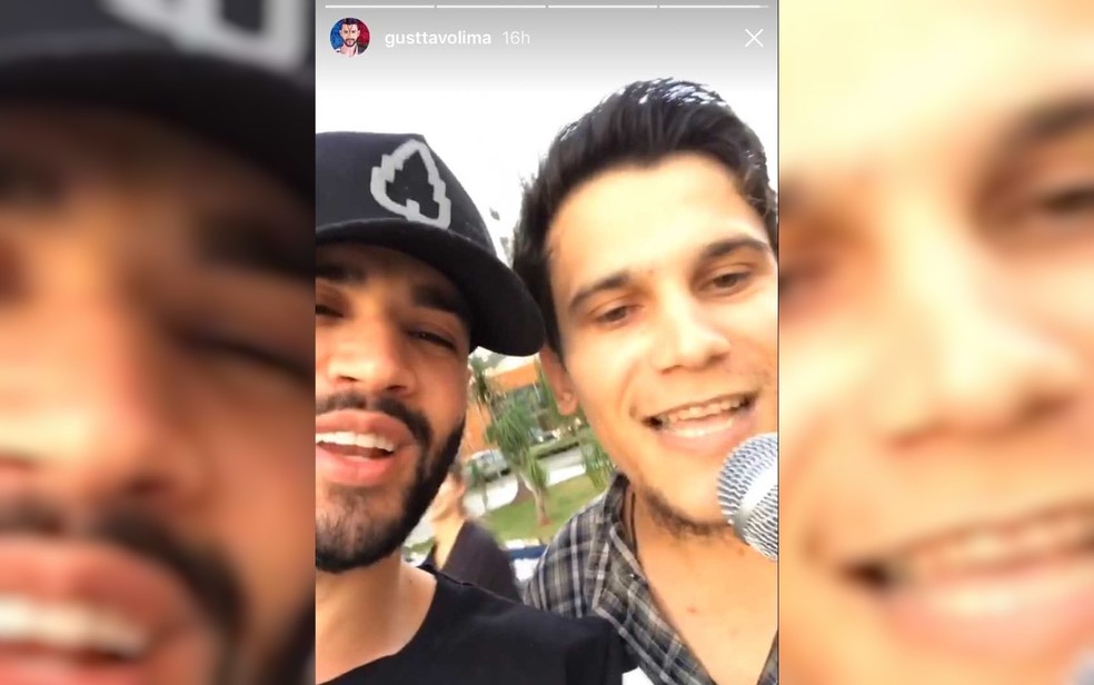 Gusttavo Lima surpreende artista de rua que cantava música dele em semáforo de Goiânia!